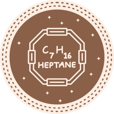 Heptan molekülünün kimyasal yapısı, web simgesi