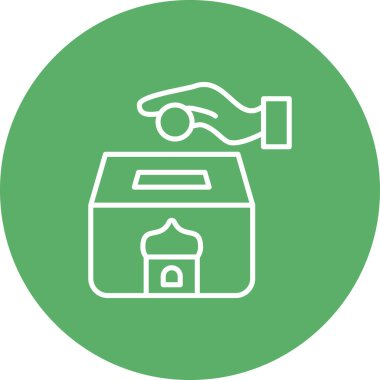 Sadaka Dini Hayırseverlik Simgesi Vermek, Basit İllüstrasyon