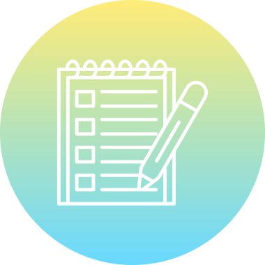 Note icon, vector illustration simple design