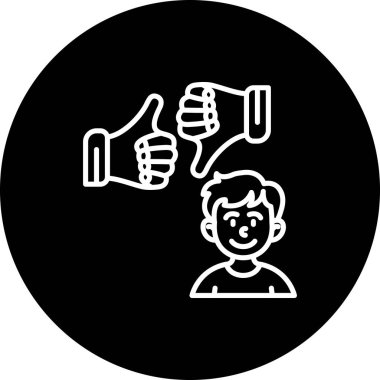 düz geribildirim simgesi vektör çizimi 