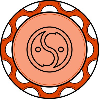 İki noktalı ve eğri çizgili dairesel bir sembol içeren bir çizgi simgesi düğmenin ortasında yer alır.