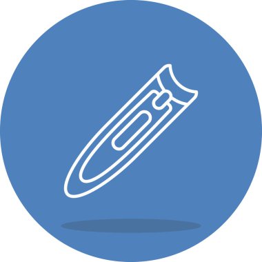 Tırnak Kırpma Çizgisi Düz Simgesi