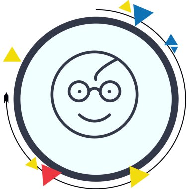 emoji simgesi, web kullanımı için basit tasarım vektör çizimi