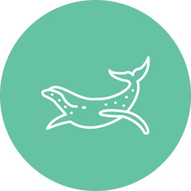 Whale web icon vector illustration