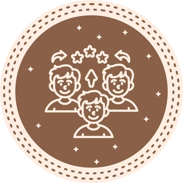 düz geribildirim simgesi vektör çizimi 