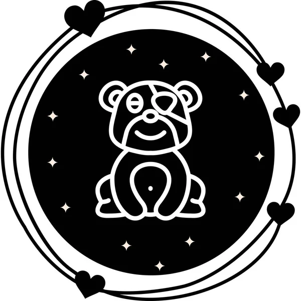 Korsan Ayı Yaratıcı Modern Düz Vektör Tasarımı