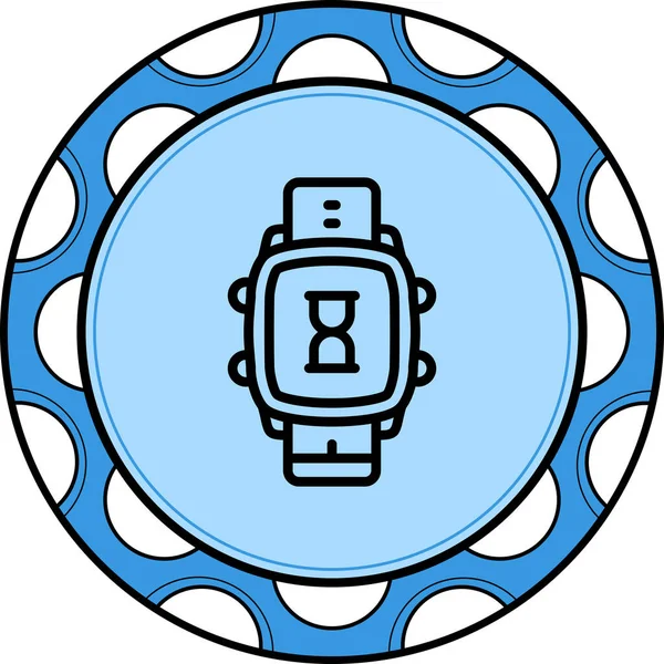 Akıllı Saat Saati Premium Zarif Dijital Tasarım Sembolü