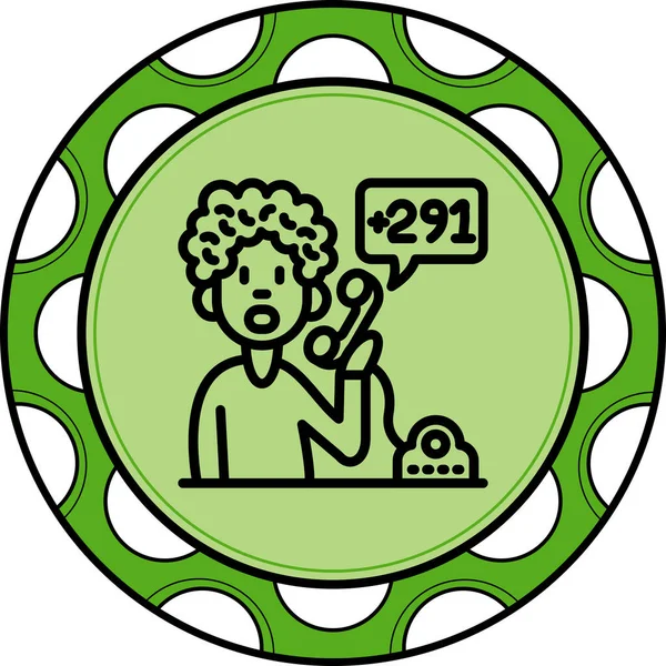 Eritre ülke telefon kodu, erkek ikonu arıyor.