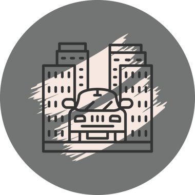 Şehir Arabası Eşsiz Soyut Damgalama Grafik ŞekliName