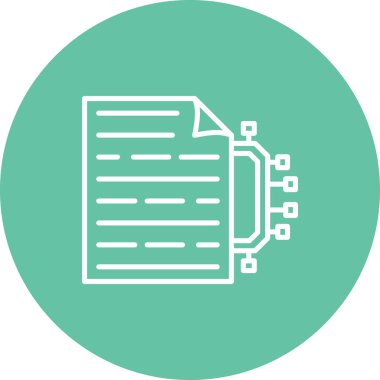 Makine Öğrenme Web simgesi vektör çizimi