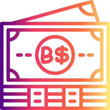 Brunei Notları Minimum Düz Kullanıcı Deneyimi Sembolü