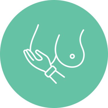 Göğüs simgesi basit düz illüstrasyon