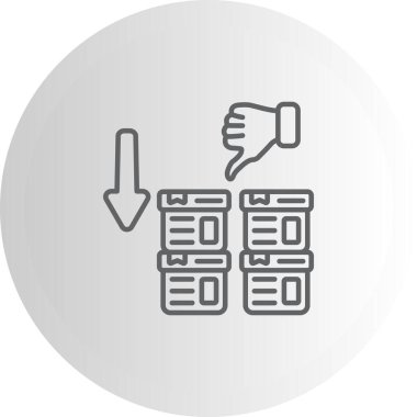 Düşük Stok Simgesi, Basit İllüstrasyon