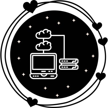 Bulut Veritabanı Gelişmiş İşlevsel Web Arayüzü Sembolü