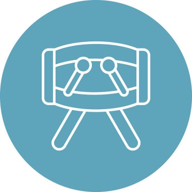 Davul Düz Simgesi, Basit İllüstrasyon