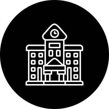 Üniversite ikon vektör çizimi tasarımı