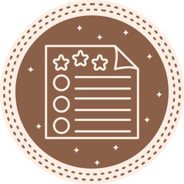 düz geribildirim simgesi vektör çizimi 