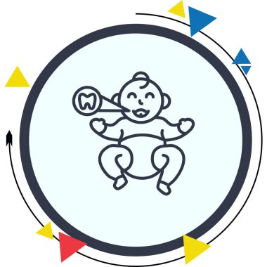 Bebek Diş Simgesi, Basit Çizim