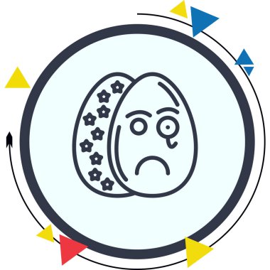 Paskalya Dedektifi Egg Zarif Modern Marka Vektörü Varlığı