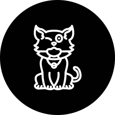 Maskeli Kedi Yüksek Kaliteli Ölçeklenebilir Vektör İllüstrasyonu