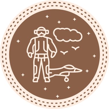 Hava Kuvvetleri Savaşçısı Zarif Modern Yaratıcı Sanat Sembolü