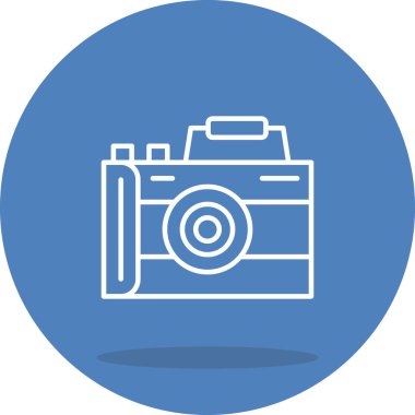 Kamera Eşsiz Düz Dijital Tasarım Nesnesi