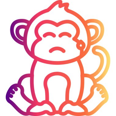 Üzgün çizgi film maymunu, oyun uygulamaları için uygun, web sayfaları.