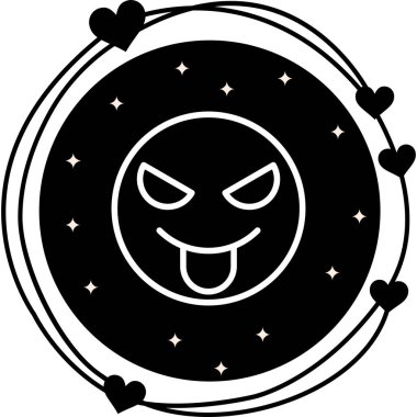 Çizgi film karalama simgesi web işareti, beyaz arkaplanda izole edilmiş emoji simgesi