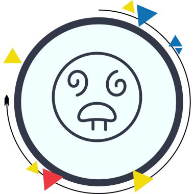 emoji simgesi, web kullanımı için basit tasarım vektör çizimi