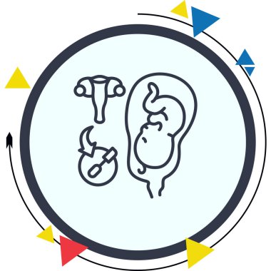 Servikal Genişleme Yenilikçi Düz Ürün Tasarım Sembolü