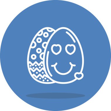 Paskalya Gülen Kalpler Yumurta Kalın Kalın Web Grafik Çizimi