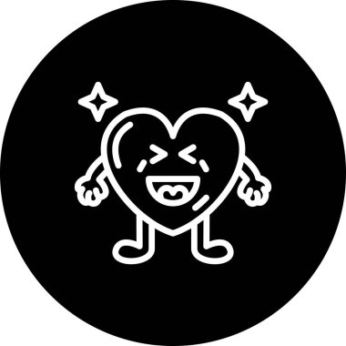 Gülen Kalp Yüksek Çözünürlüklü Sanat Sembolü