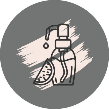 Karpuz Tohumu Yağ ağ ikonu vektör illüstrasyonu