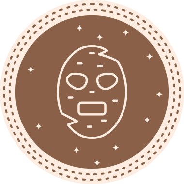 Sayfa Maskesi Web simgesi vektör çizimi