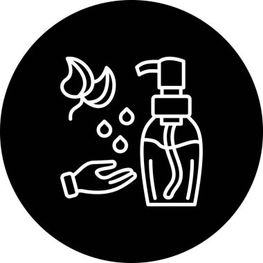 Yapraklı pompa şişesi kullanan el