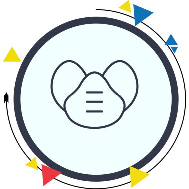 Yüz maskesi simgesinin basit grafiği