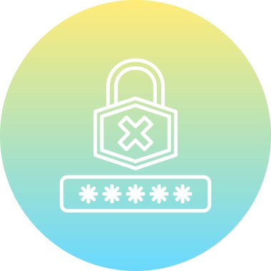 Parola giriş alanı olan asma kilit sembolü