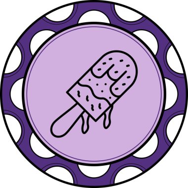 Popsicle ağ simgesi, vektör illüstrasyonu