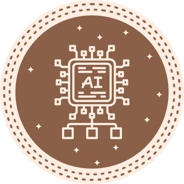 AI Algoritmasının vektör illüstrasyonu modern simge