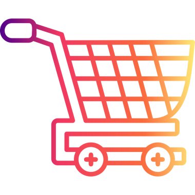 Alışveriş Arabası Rafted Temiz Dijital Grafik Düzeni