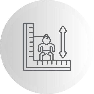 Büyüme Ölçümü Biçimli Özel Vektör Tasarım Varlığı