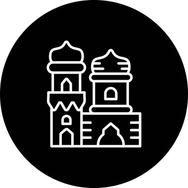 Minaret Minimum Düz Yaratıcı Grafik Tasarımı