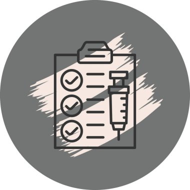 Aşı Yüksek Çözünürlüklü Düz Tasarım Sembolü