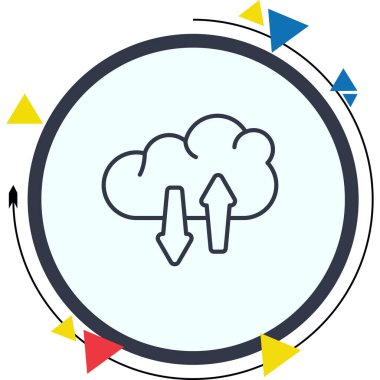 Bulut Bağlantısı Parlak Modern Yaratıcı Sanat Düzenlemesi