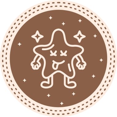 Ölü Yıldız Minimum Düz Kullanıcı Deneyimi Sembolü