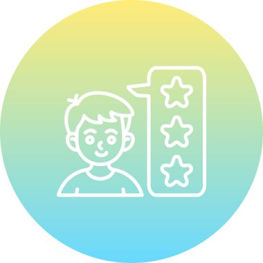 Kullanıcı Yorumu Web simgesi vektör illüstrasyonu