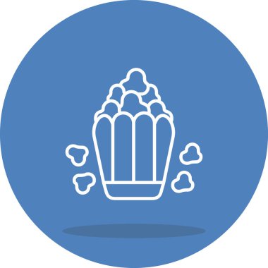 Patlamış Mısır Zarif Dijital Tasarım Sembolü