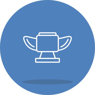 Mavi arkaplanda basit bir kupa çizgisi