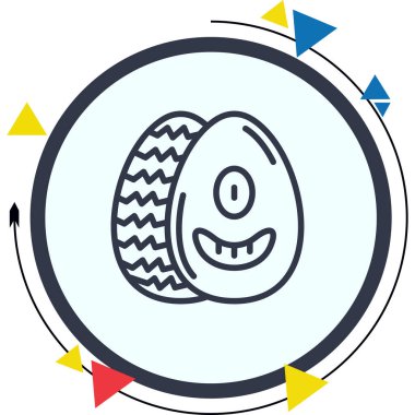 Paskalya Kiklops Yumurta Modern Soyut Yaratıcı Tasarım Varlığı