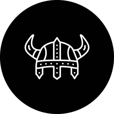 Viking Miğferi basit düz bir illüstrasyon